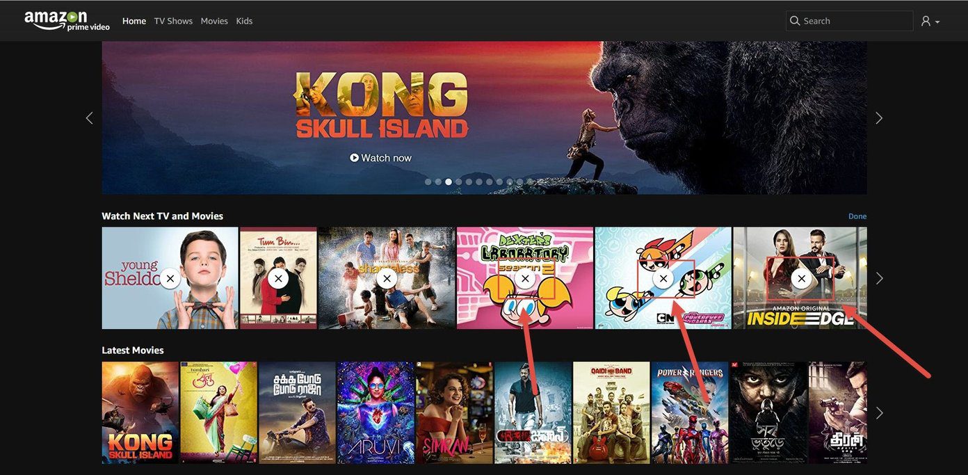 Amazon Prime Очистить Продолжить 2