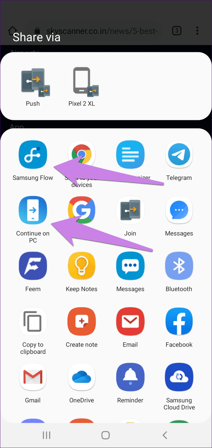 Приложение Microsoft Your Phone против Samsung Flow 19