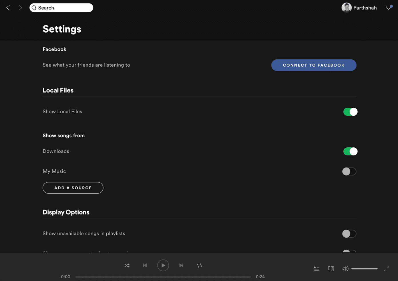 Spotify локальные файлы