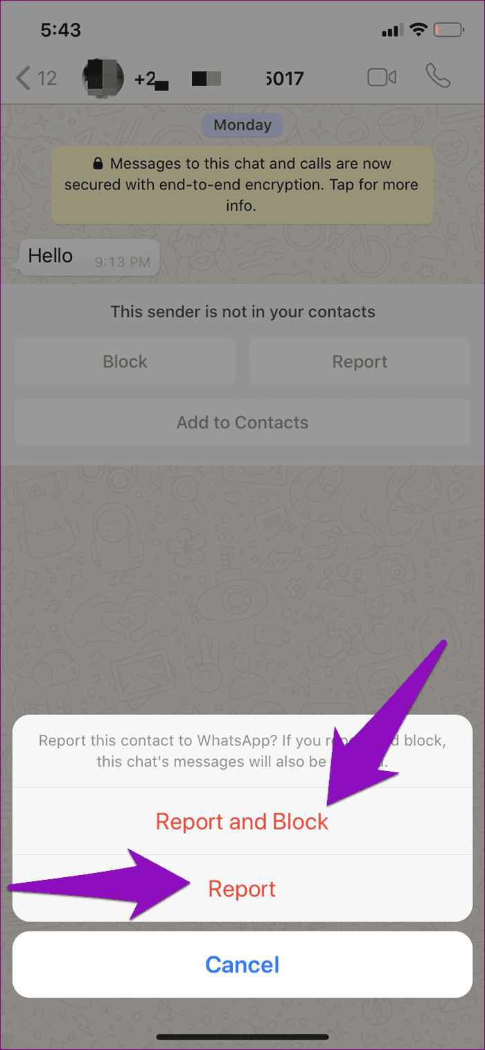 Что происходит, когда вы сообщаете кому-то в WhatsApp