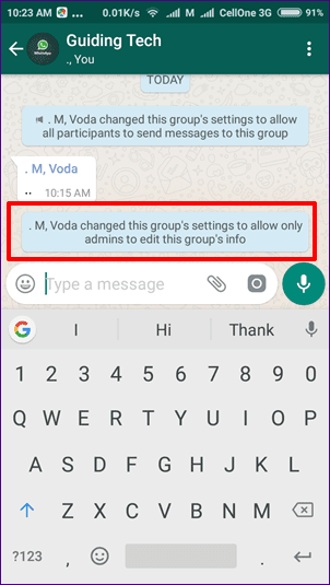 Ограниченные настройки группы WhatsApp 5