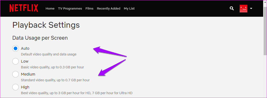 Исправить качество видео Netflix 4