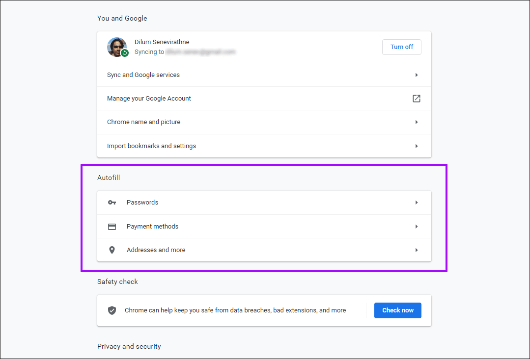 Автозаполнение Chrome не работает, исправления 3