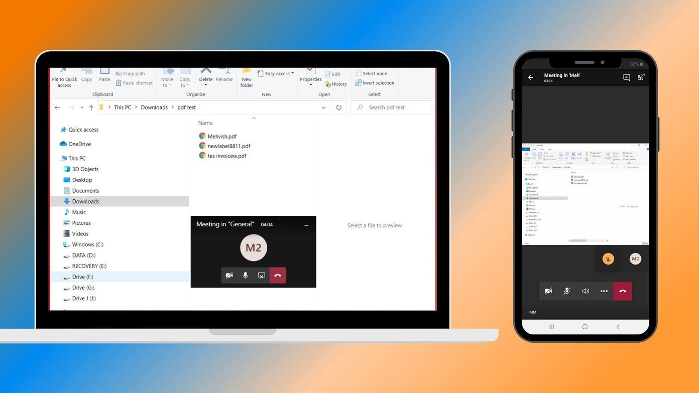 Совместное использование экрана в Microsoft Teams Guide Fi