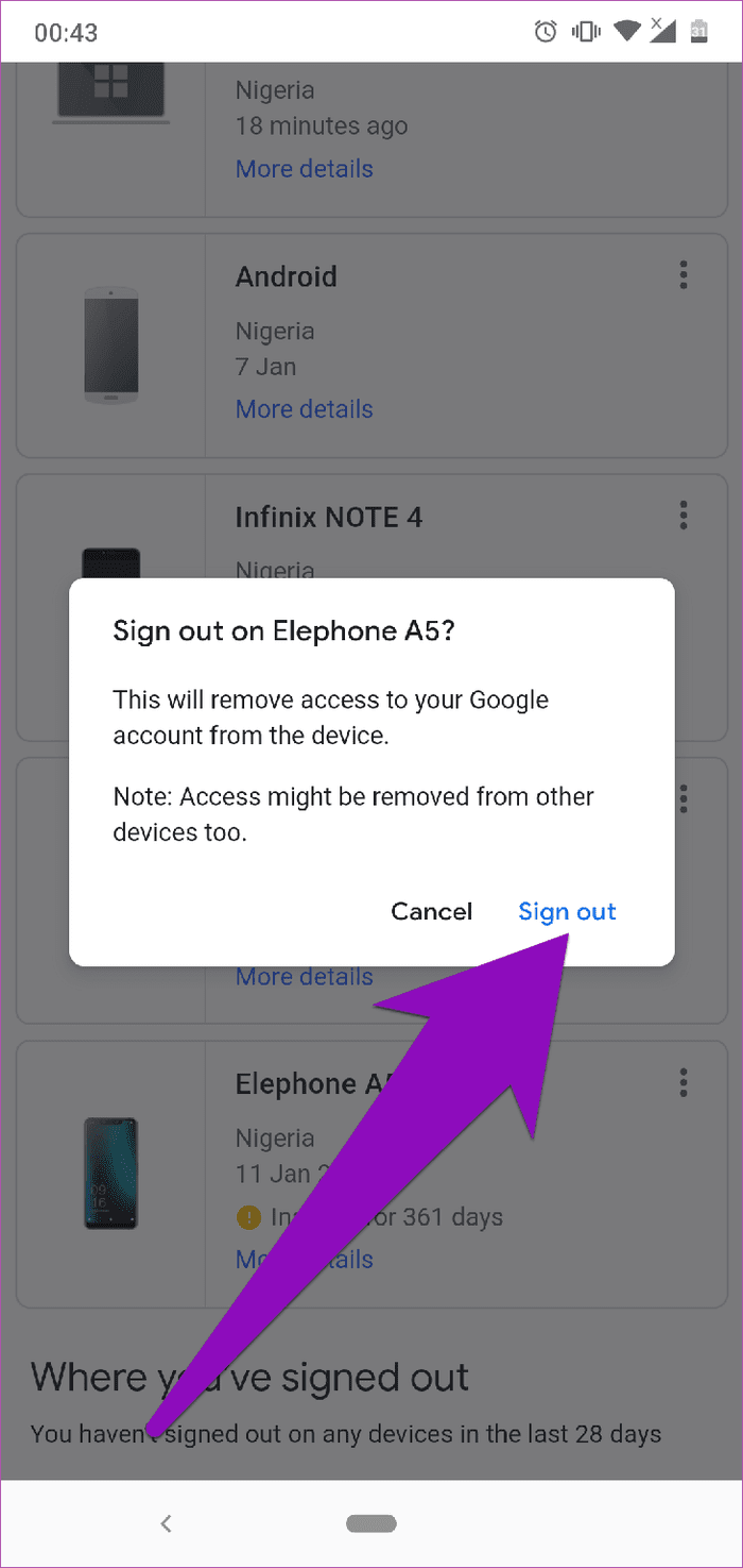 Удалить старую учетную запись Google телефона 09