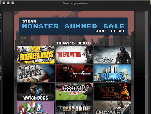 Распродажи в Steam на Mac