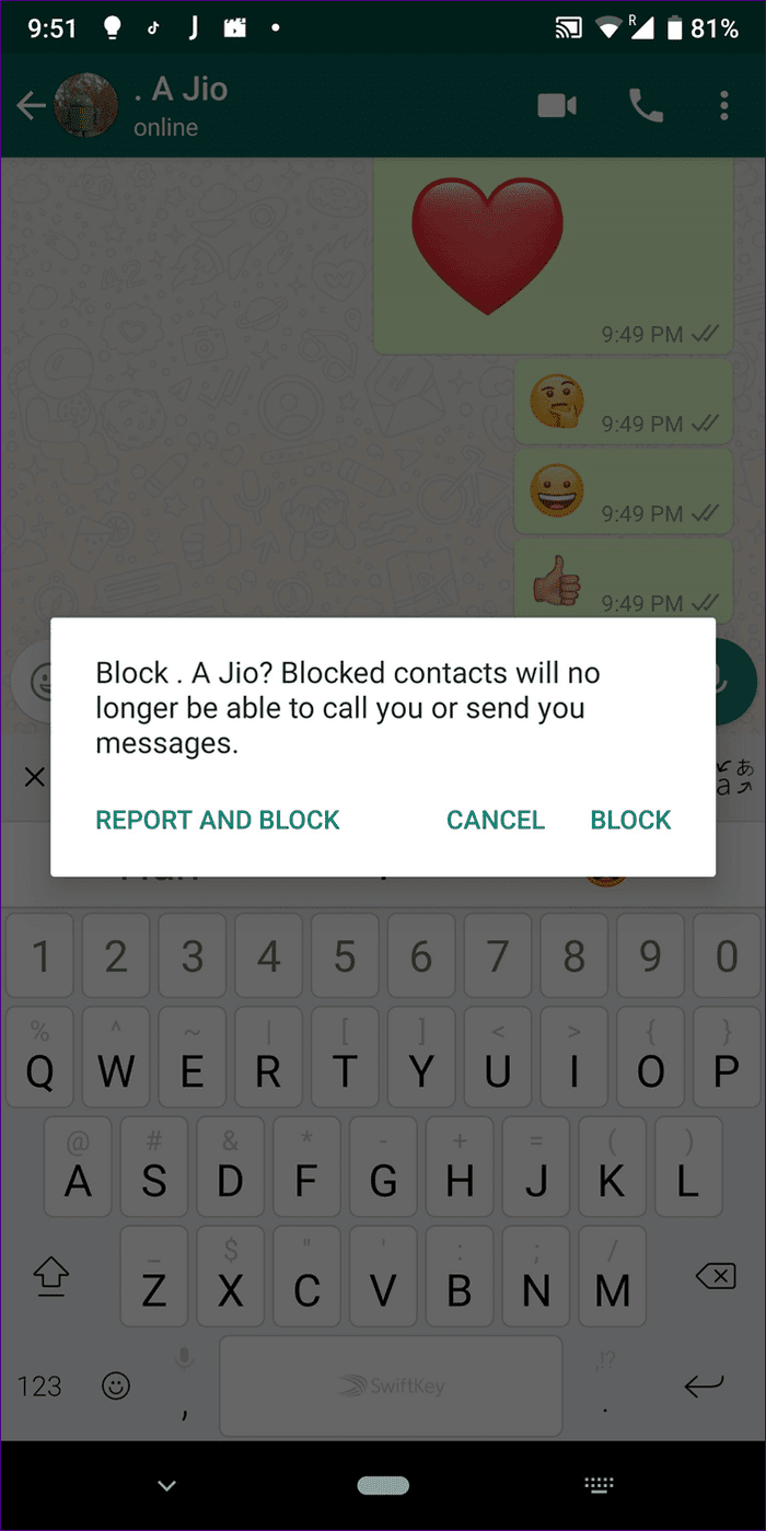 Заблокировать в WhatsApp 3