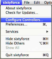 Настройка контроллеров Sixtyforce