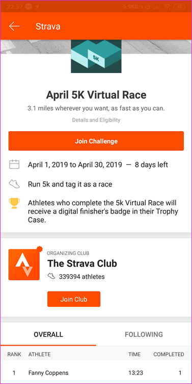 Сравнение беговых клубов Strava и Nike 25