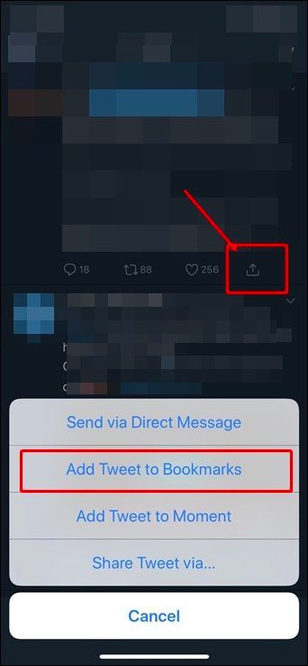 Функция закладок Twitter 2