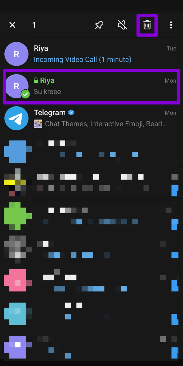 Завершить секретный чат в Telegram