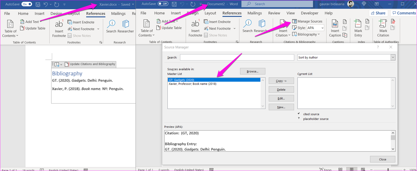 Как добавить цитаты и библиографию в Microsoft Word 14