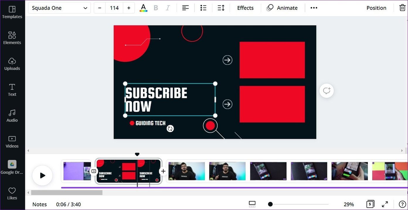 Редактировать шаблон в Canva