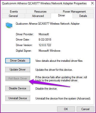 Ноутбук Windows не подключается к точке доступа Android Диспетчер устройств Сетевые адаптеры Откатить драйвер
