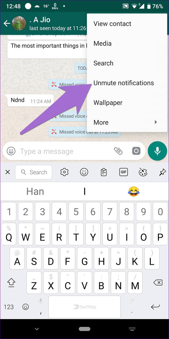 Whatsapp Mute против блока 4