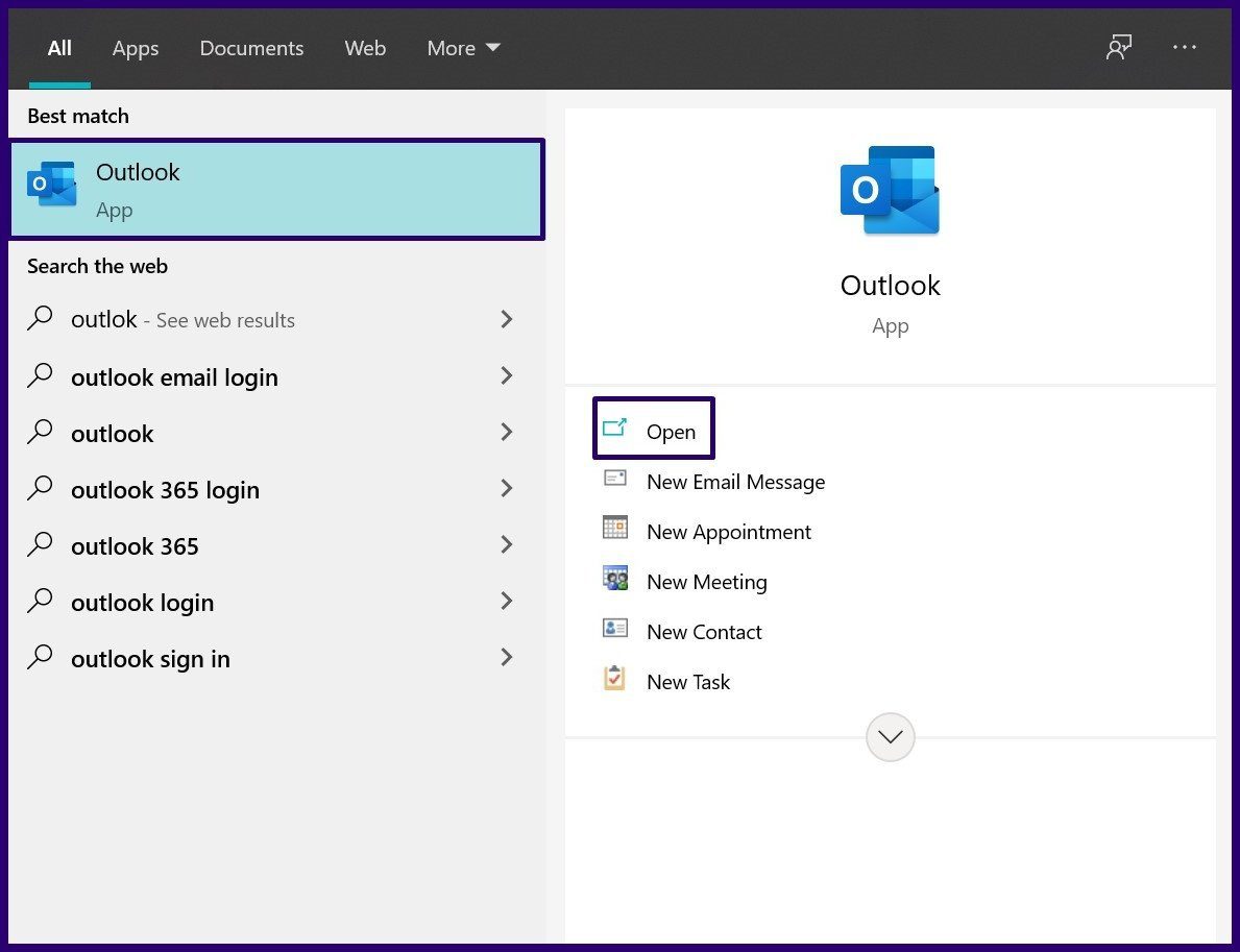 Как создавать и использовать визитки в Outlook шаг 1