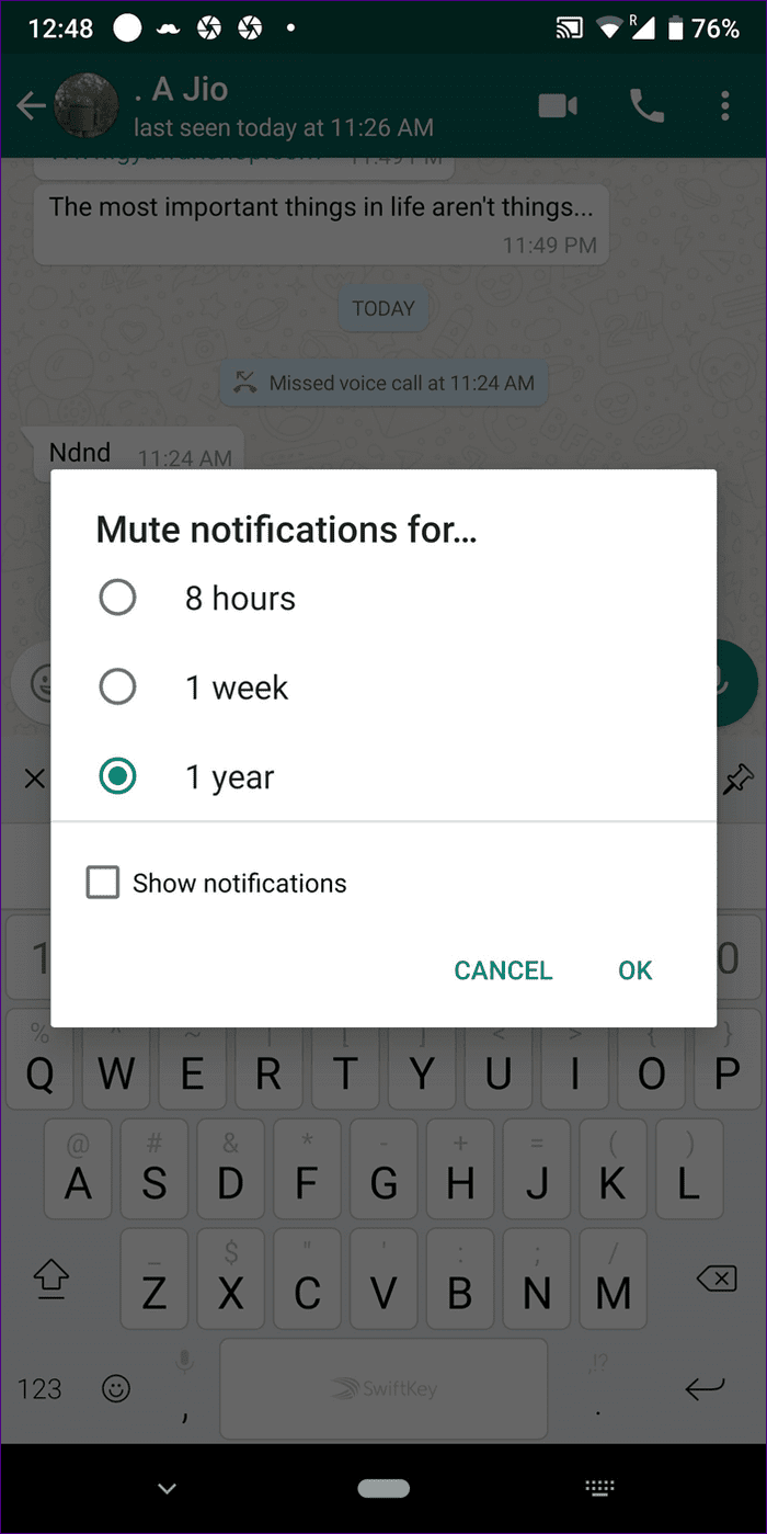 Whatsapp Mute против блокировки 3