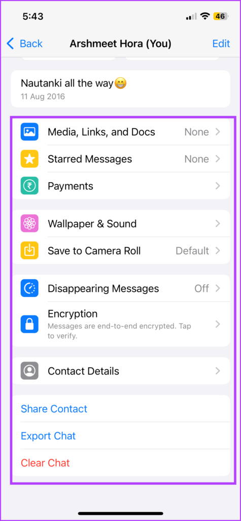 Управление личными сообщениями в WhatsApp