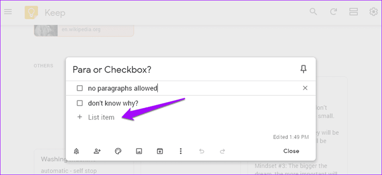 Dropbox Paper против Google Keep 3