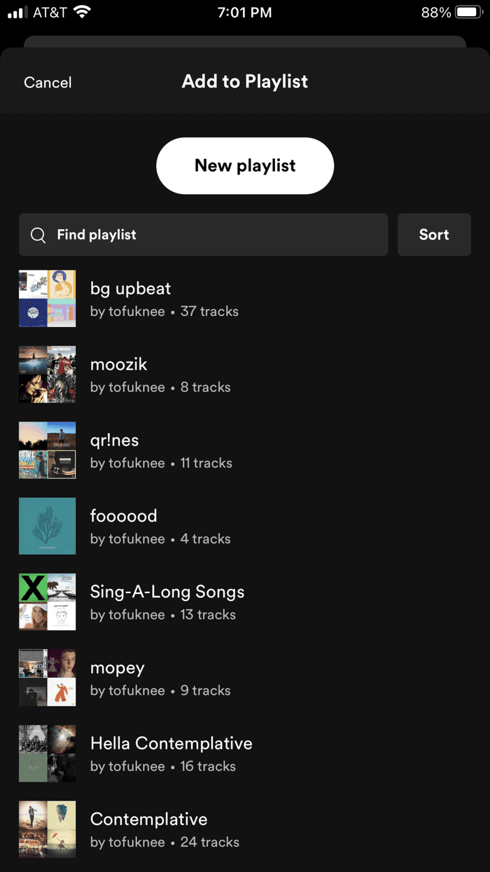Добавить в плейлист Spotify