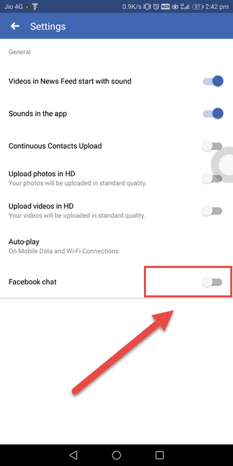 Скрыть на Facebook Android 4