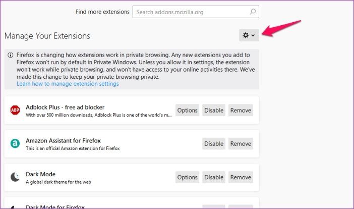 Настройка сочетаний клавиш Firefox 2