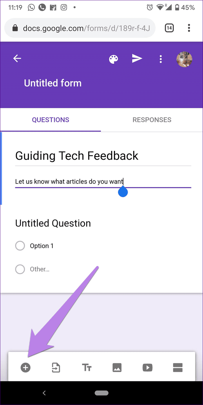 Google Формы для мобильных устройств Android iOS 3