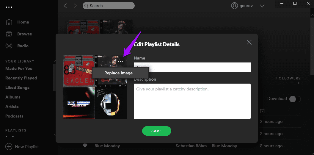 Изменить обложку плейлиста на Spotify 13