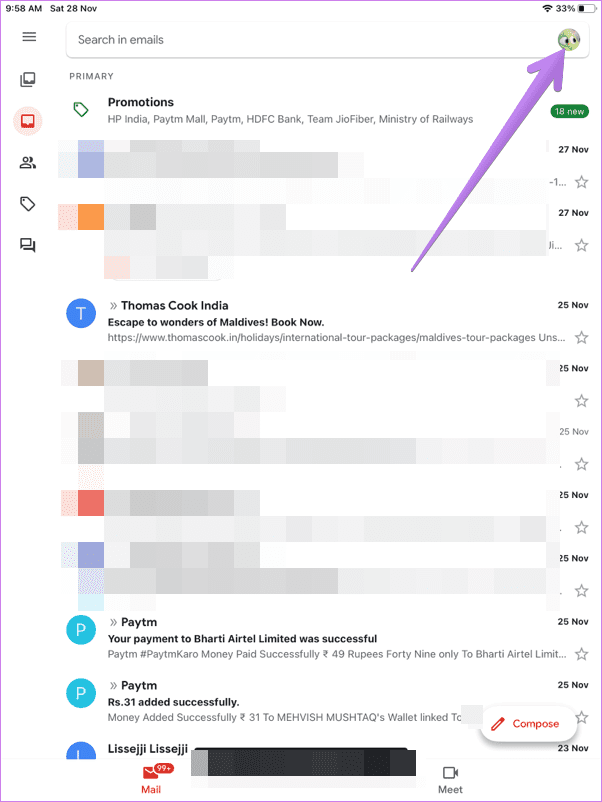 Выйти из gmail android iphone ipad 6a