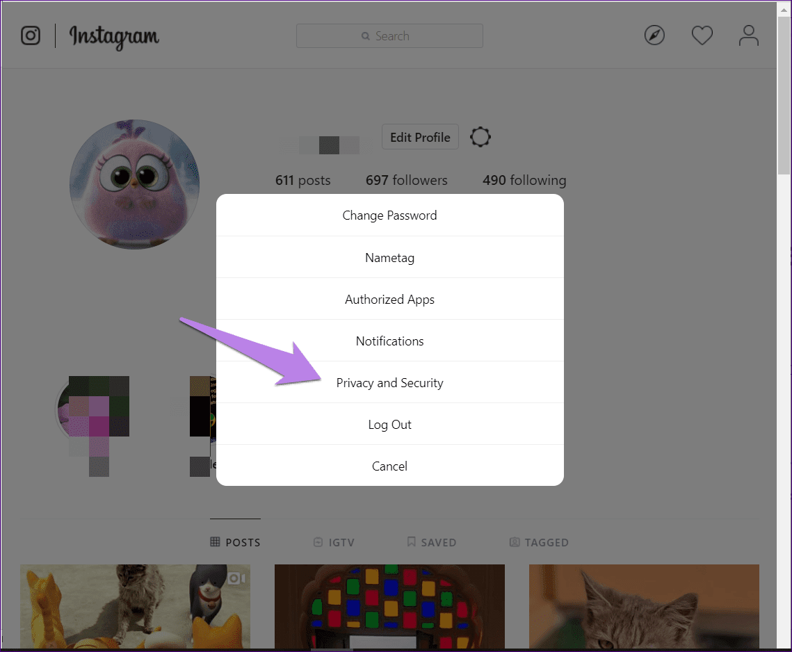 Instagram Просмотр первого сообщения 3