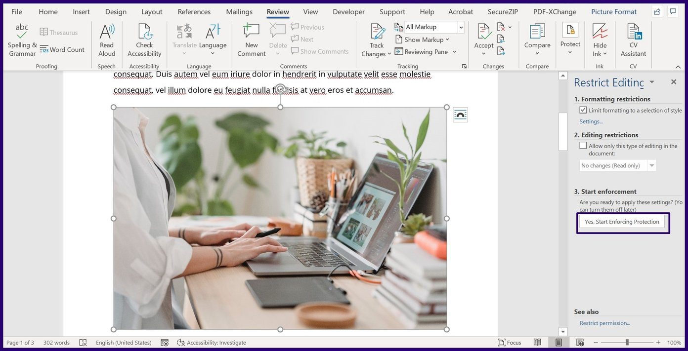 Как заблокировать изображение в Microsoft Word Шаг 12