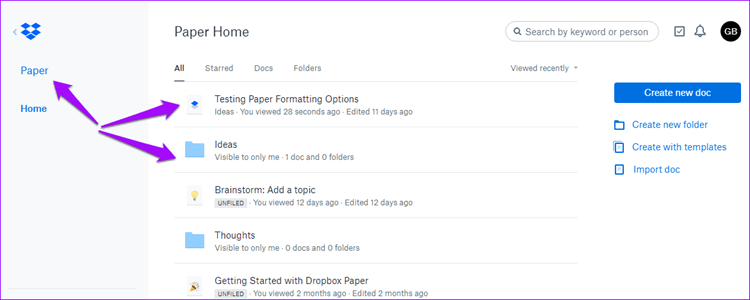 Dropbox Paper против One Note 3