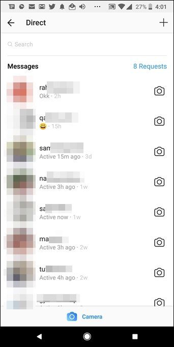 Отключить последний активный статус Instagram Android 0