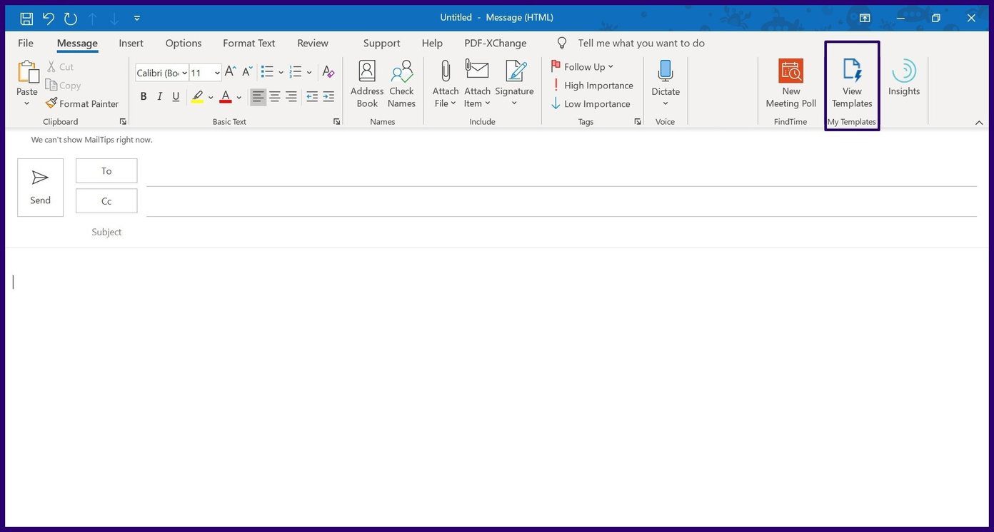 Создайте шаблон электронной почты в Microsoft Outlook, шаг 3