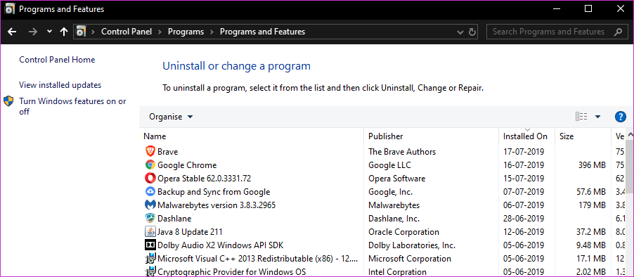 Произошла ошибка необработанного исключения в Windows 10 8