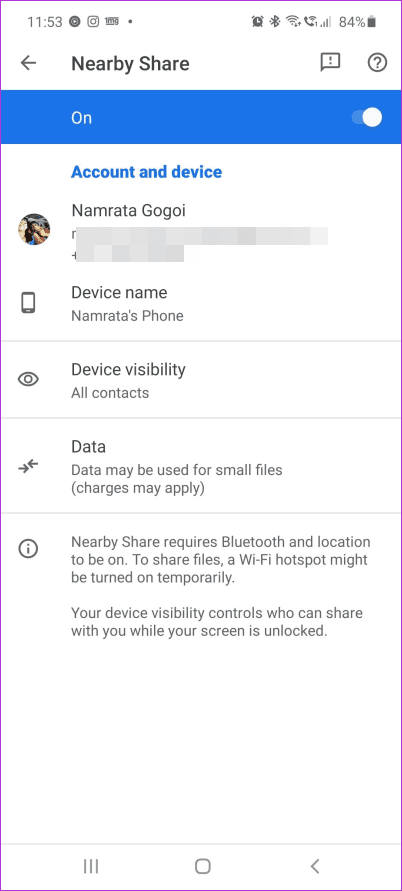 Как включить функцию «Обмен с окружением» на Samsung Galaxy Note 20 5