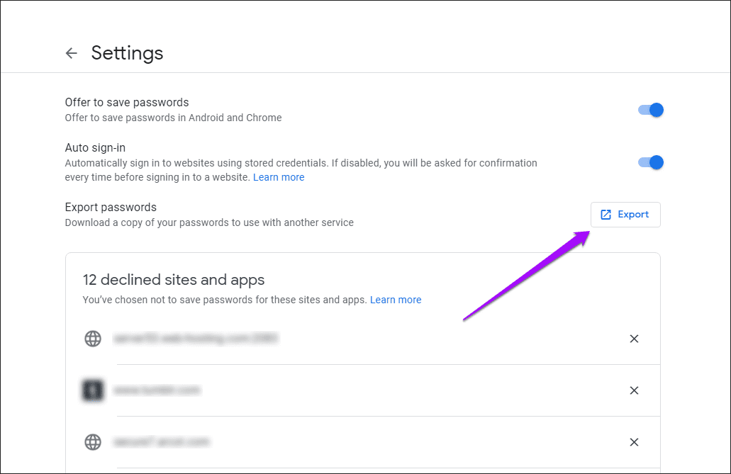Экспорт паролей Chrome в CSV 19