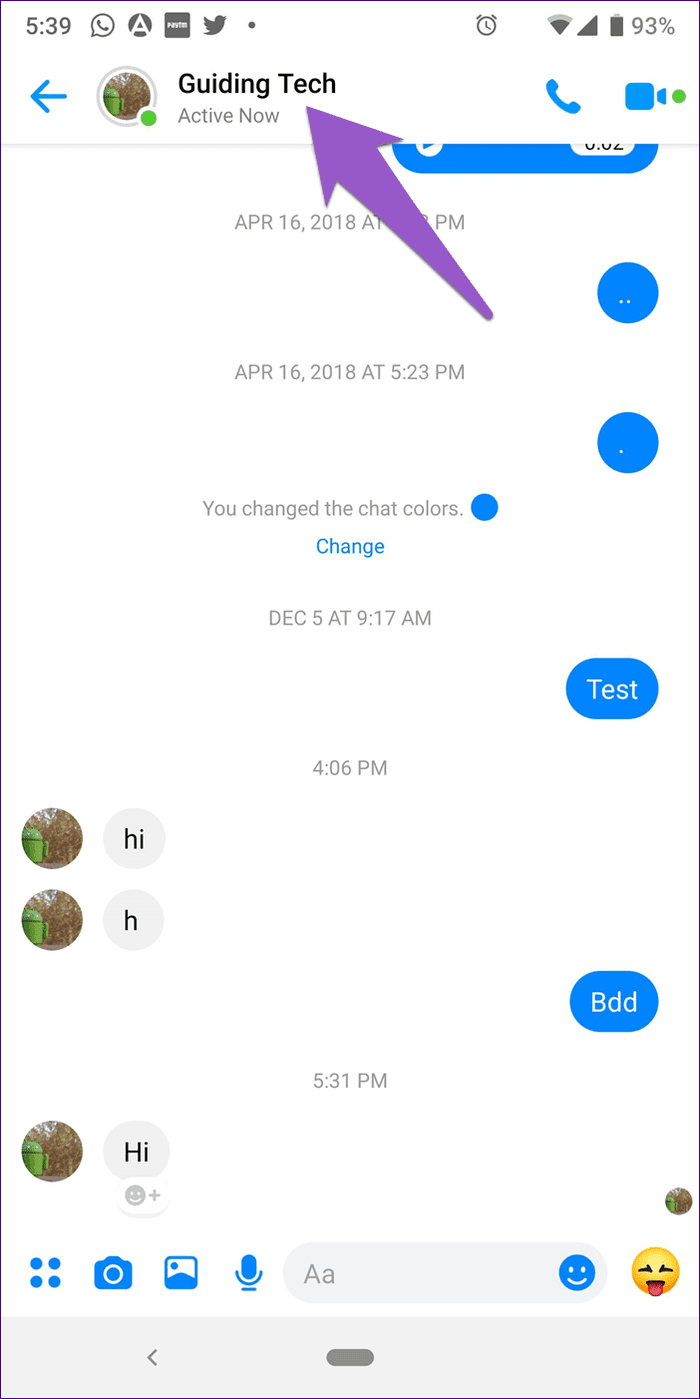 Заблокировать в Facebook Messenger 7