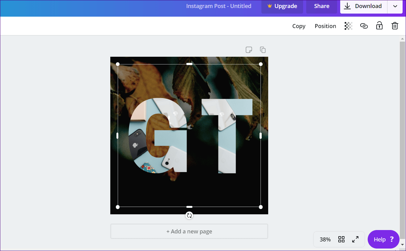 Обрезать в форму Canva 16