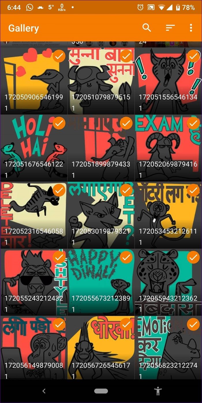 Стикеры мессенджера в WhatsApp 13A