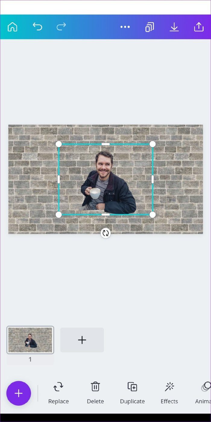 Изменить фон в приложении Canva