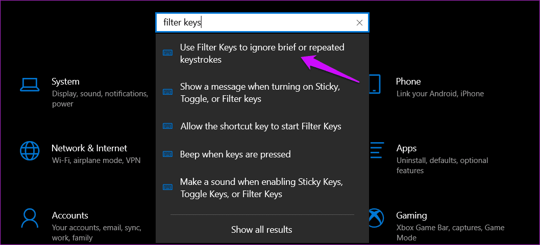 Исправить отставание клавиатуры в Windows 10 9