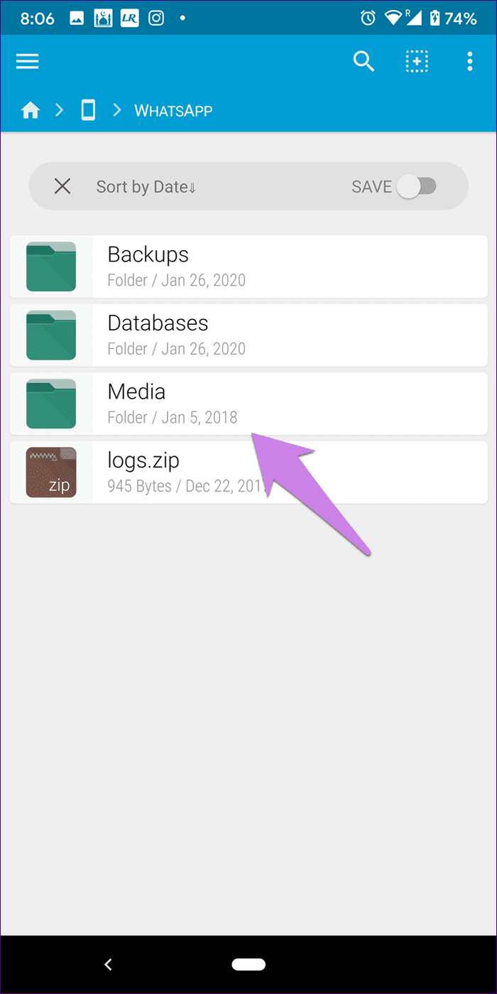 Изображения WhatsApp не отображают галерею на Android iPhone 9