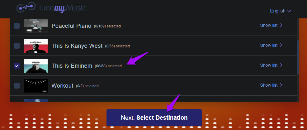 Перенос плейлистов из Spotify в Tidal 9