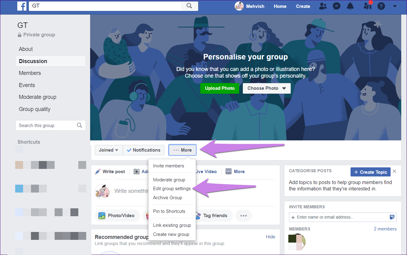 Настройки конфиденциальности Facebook Closed Secret и Private Group 12