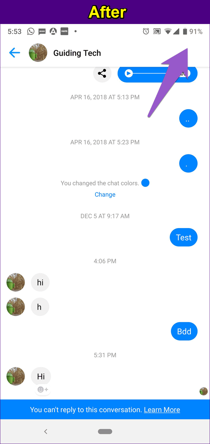 Заблокировать в Facebook Messenger 3