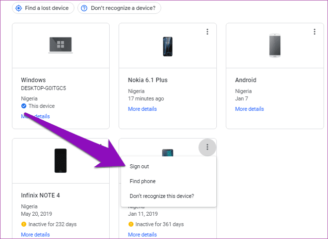 Удалить старую учетную запись Google телефона 4