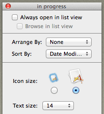 Finder 2 Параметры отображения